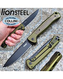 Lionsteel - Skinny Aluminium - Green & OldBlack MagnaCut - SK01A GB - coltello