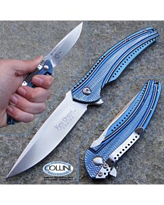 CRKT - Ripple Flipper Knife by Ken Onion - Blue Frame Lock - K405KXP coltello