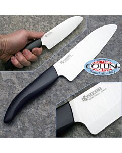 Kyocera - coltello lama in ceramica White Santoku Knife 14 cm FK-140WH 