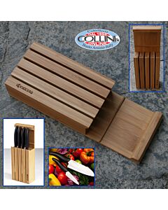 Kyocera - Ceppo in Bamboo per coltelli in Ceramica - 4 posti - KBLOCK4