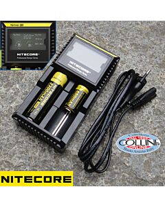 Nitecore - DigiCharger D2 EU - Caricabatterie Universale - per RCR123A, 18650, 18350, 14500, C, AA, AAA
