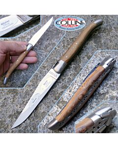 Laguiole En Aubrac - Legno olivo con lama in SANMAI giapponese - coltello collezione