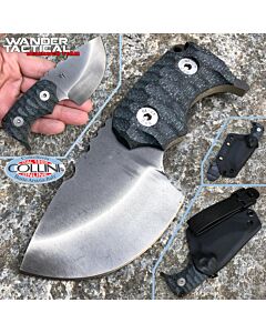 Wander Tactical - Tryceratops Iron Washed and Black Micarta - coltello custom