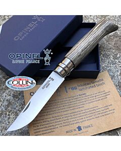Opinel - N°08 Luxe Betulla knife Lamellato Grigio - Coltello
