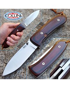 Bob Dozier - DH-FH - Black and Burgundy Micarta - coltello custom
