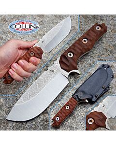 Wander Tactical - Lynx - Satin SanMai CoS Convex & Brown Micarta - coltello artigianale