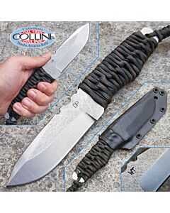 Wander Tactical - Scrambler - Satin SanMai Cos & Woodland Paracord - coltello artigianale