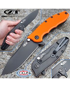 Zero Tolerance - Hinderer Slicer Frame Lock - Orange Sprint Run - ZT0562ORBLK - coltello