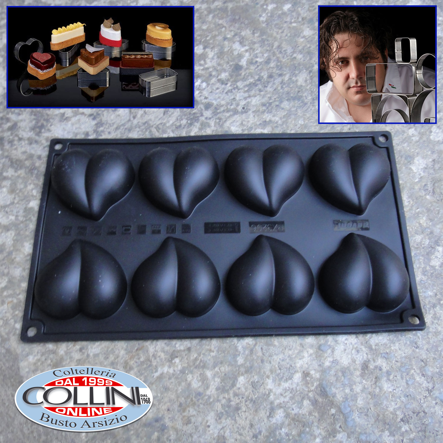 Pavoni - Stampo in silicone per monoporzione - en ligne Cuore by Gianluca Fusto
