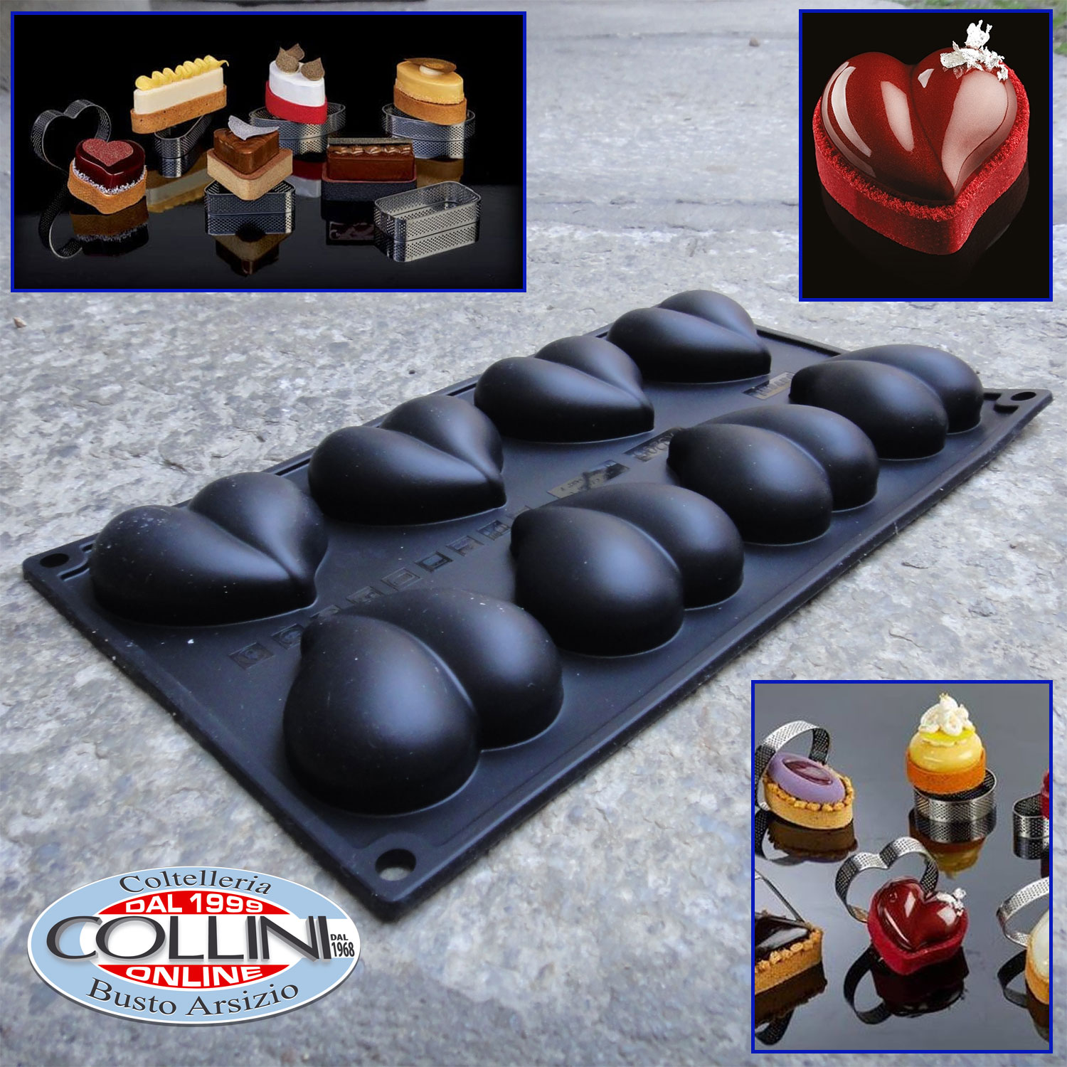 Pavoni - collections Stampo in silicone per monoporzione - Cuore by Gianluca Fusto