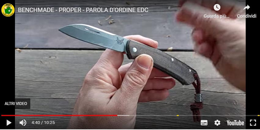 Recensione del coltello Benchmade Proper by IL PARCHETTO DEL TAGLIAGOLE